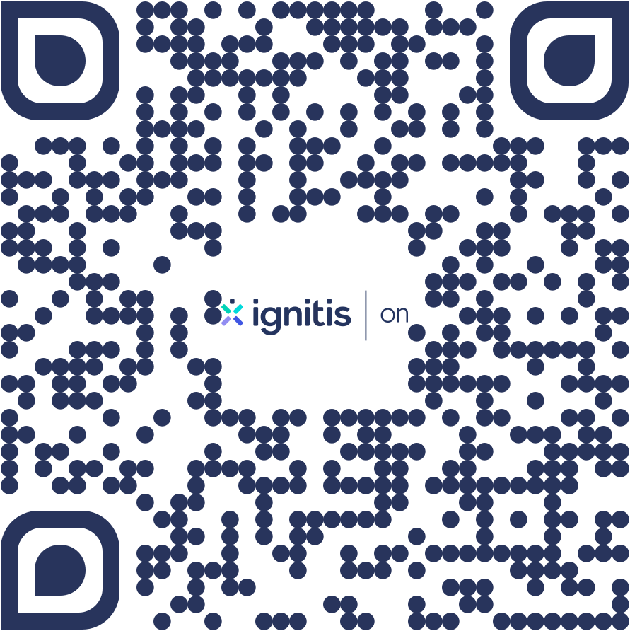 Ignitis ON programėlės QR kodas